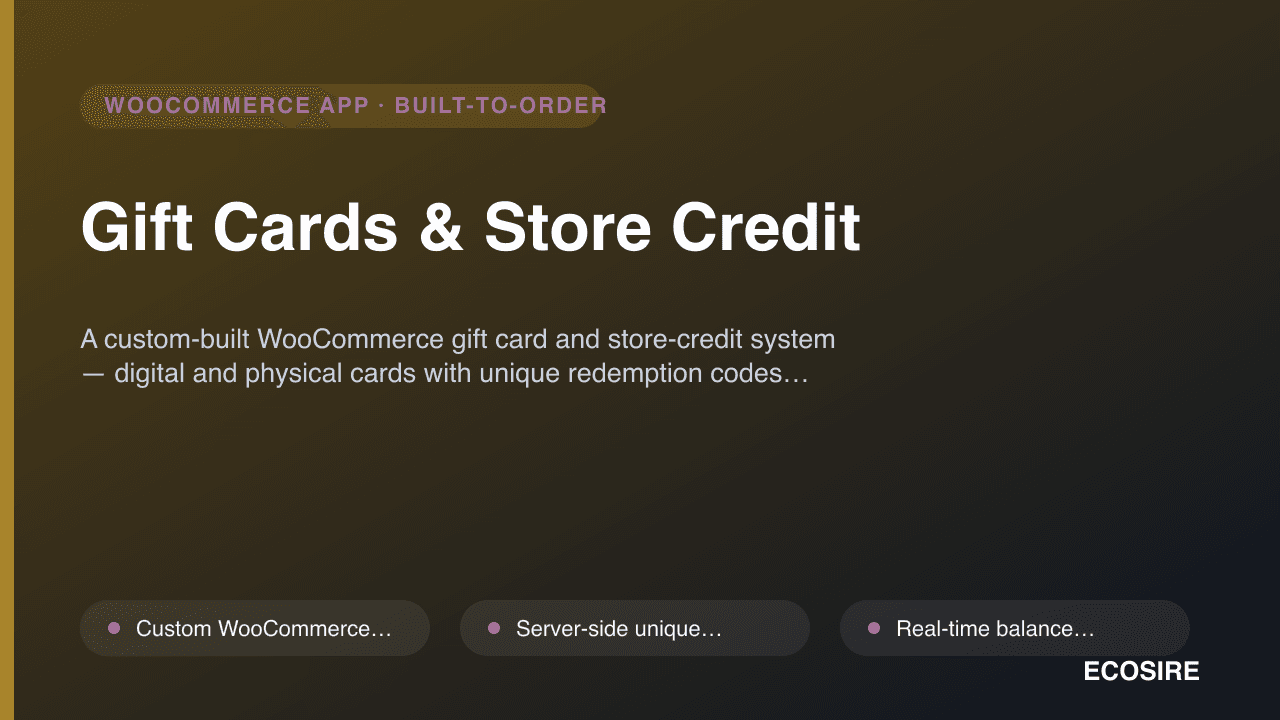 Gift Cards & Store Credit