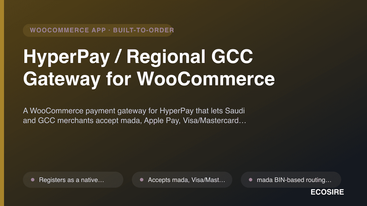 HyperPay / Regional GCC Gateway for WooCommerce