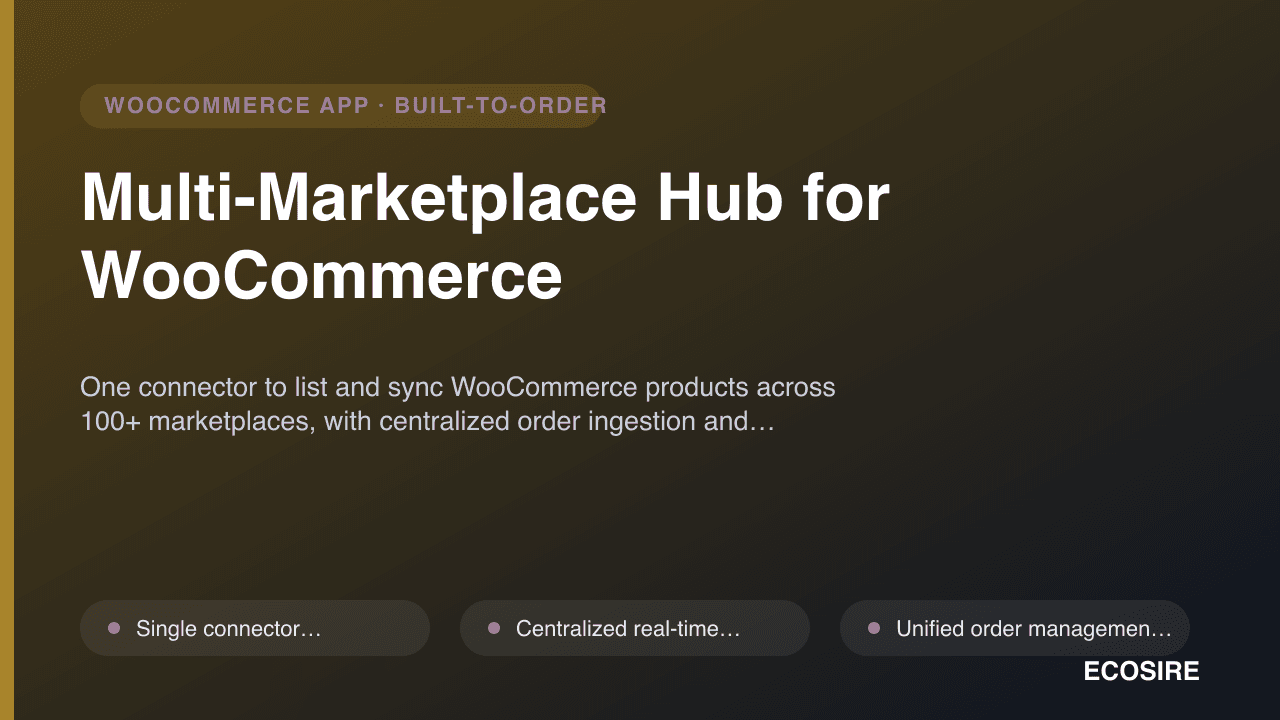Multi-Marketplace Hub for WooCommerce