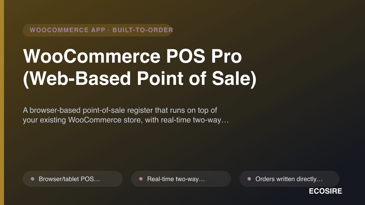 WooCommerce POS Pro (Web-Based Point of Sale)