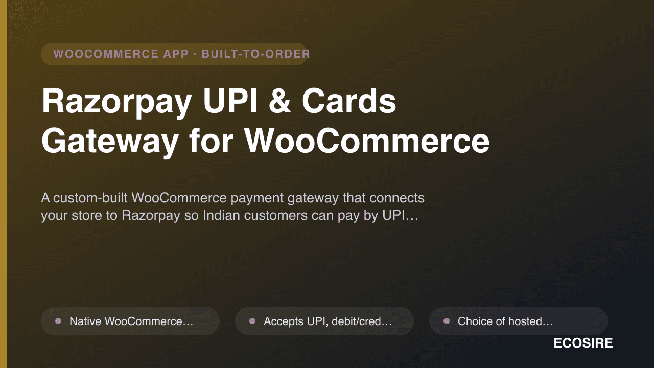 Razorpay UPI & Cards Gateway for WooCommerce