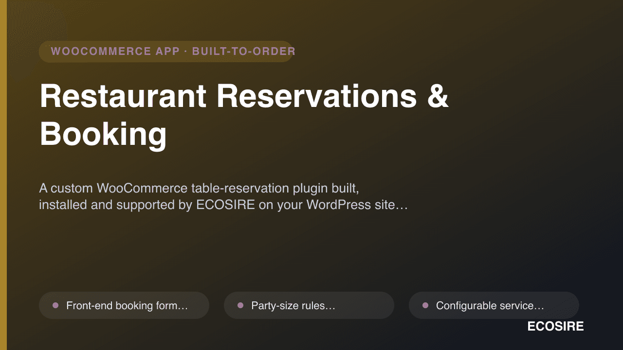Restaurant Reservations & Booking