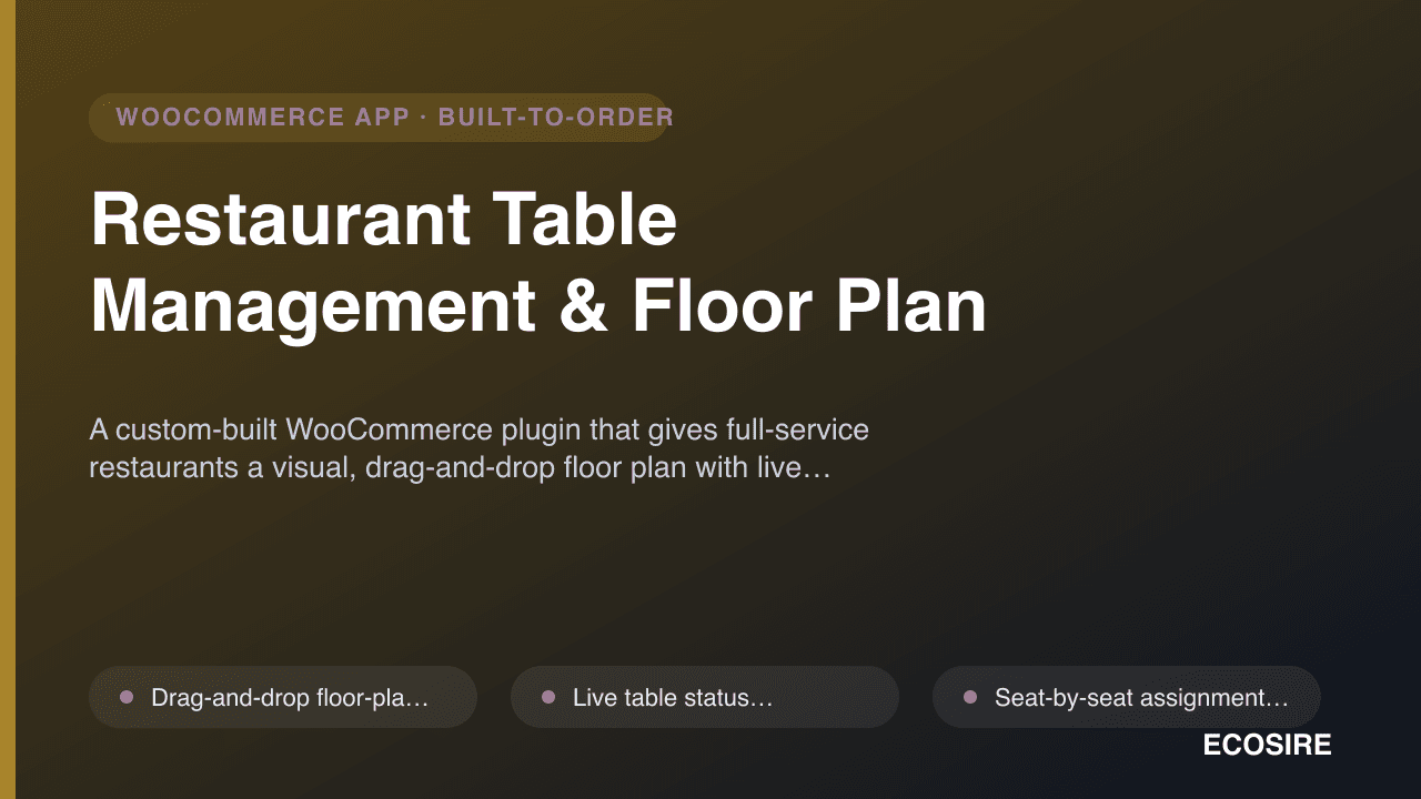 Restaurant Table Management & Floor Plan