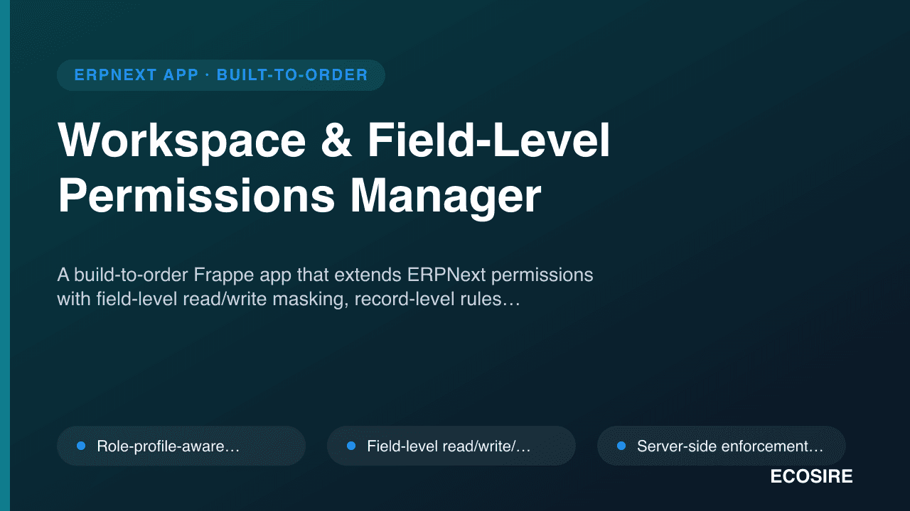 Workspace & Field-Level Permissions Manager