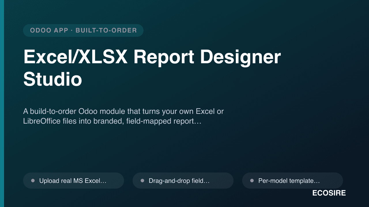 Excel/XLSX Report Designer Studio