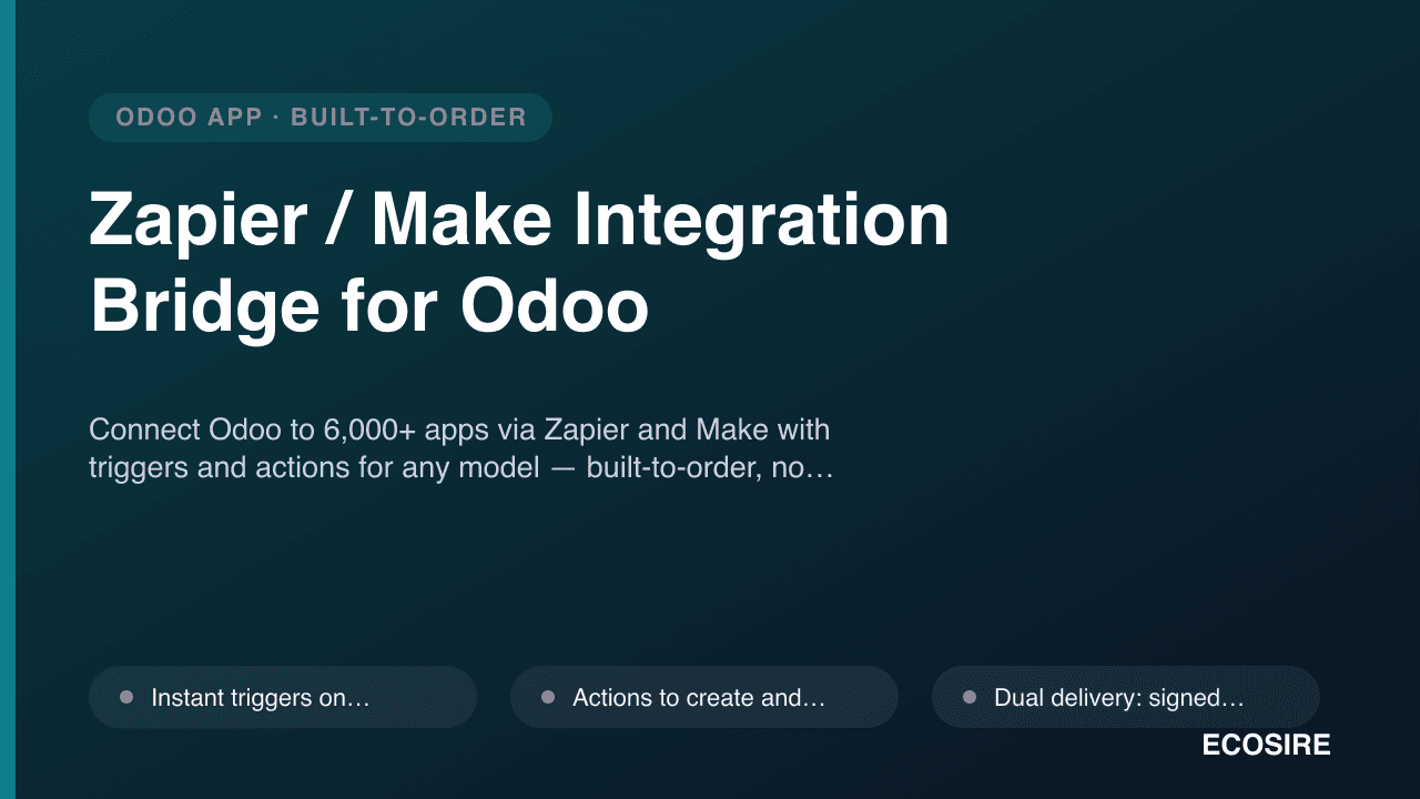 Zapier / Make Integration Bridge for Odoo