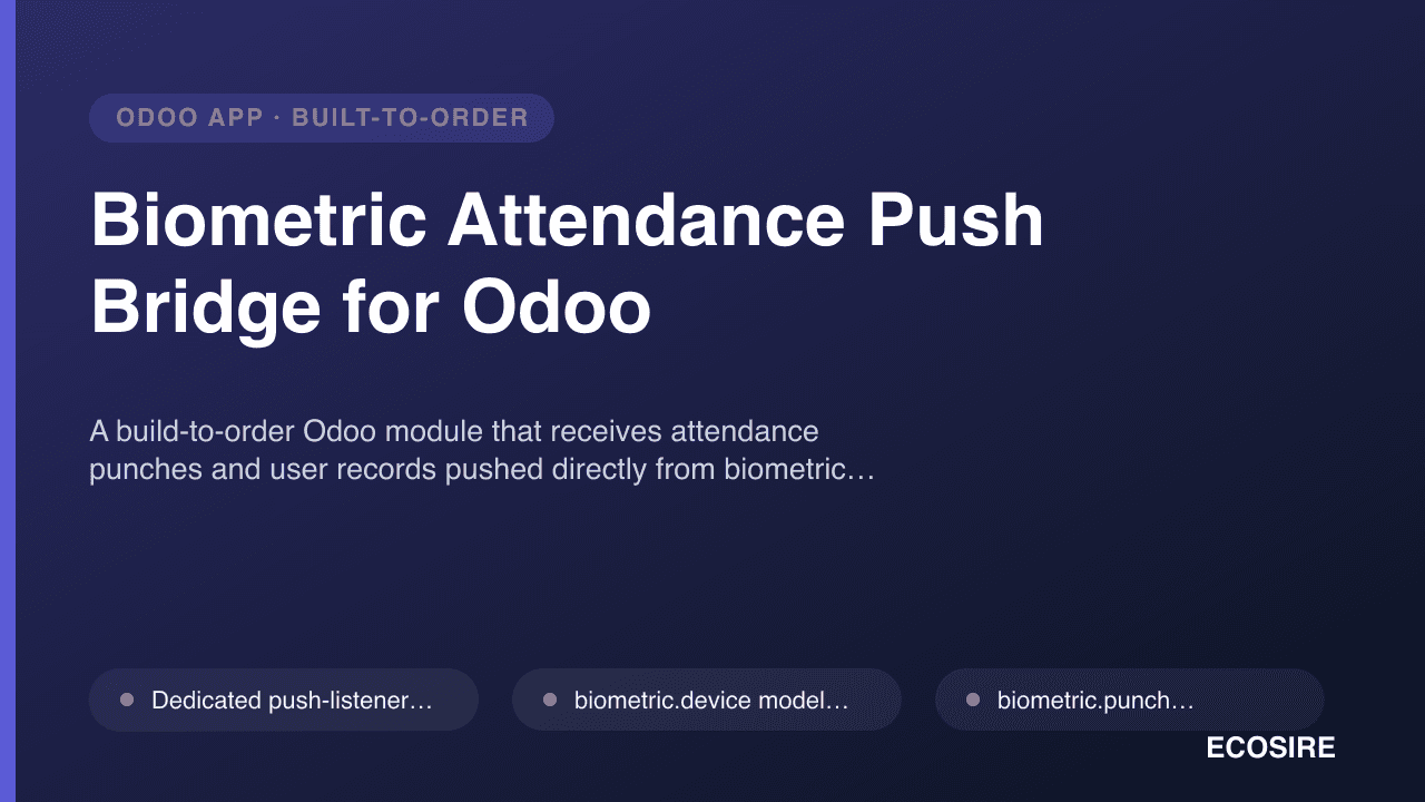Biometric Attendance Push Bridge for Odoo