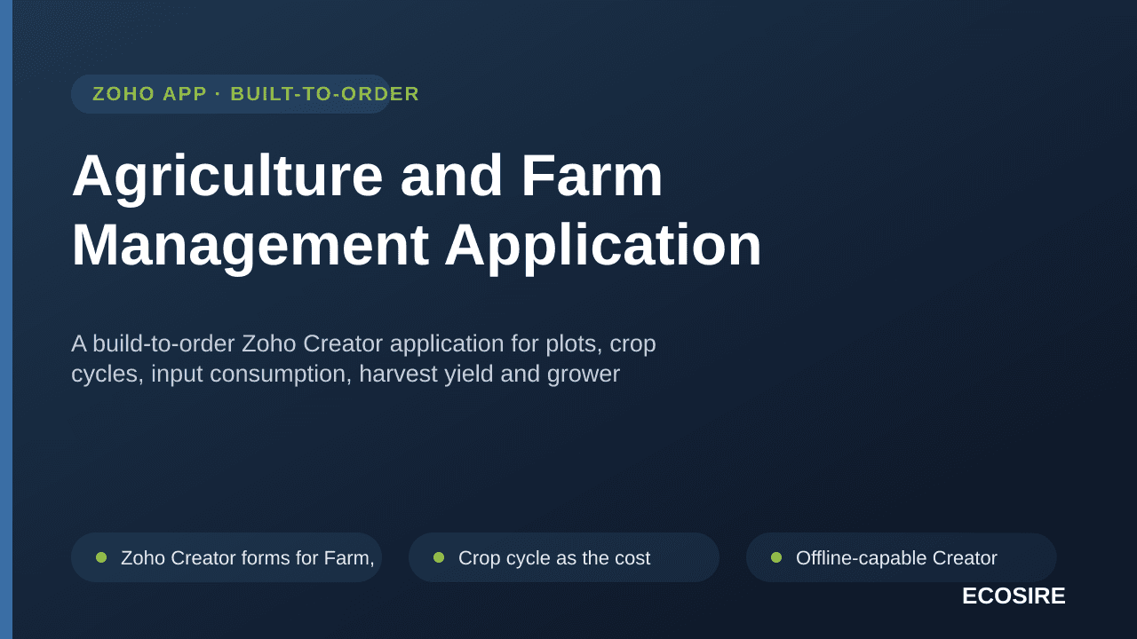 Agriculture and Farm Management Application