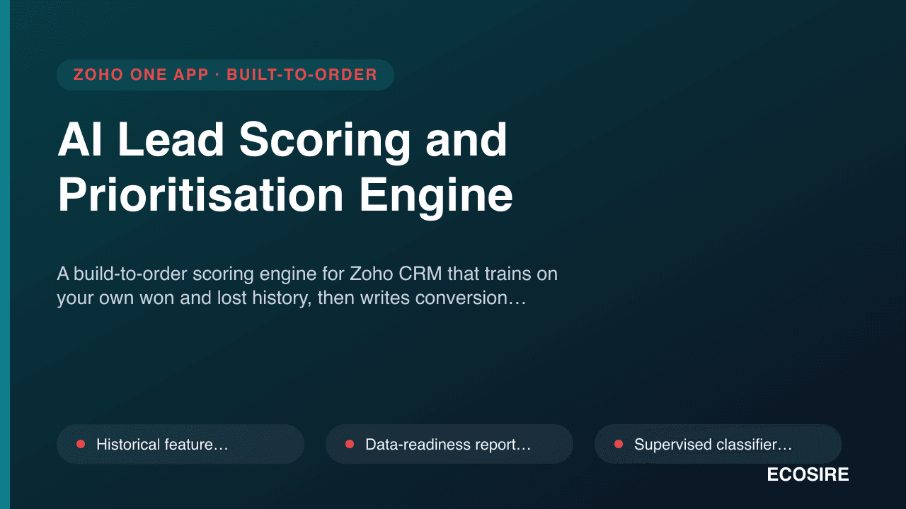 AI Lead Scoring and Prioritisation Engine
