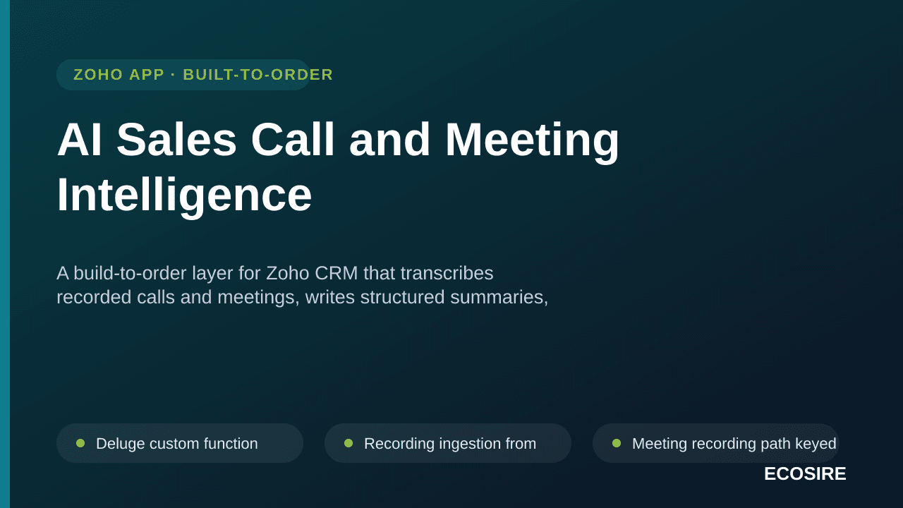 AI Sales Call and Meeting Intelligence