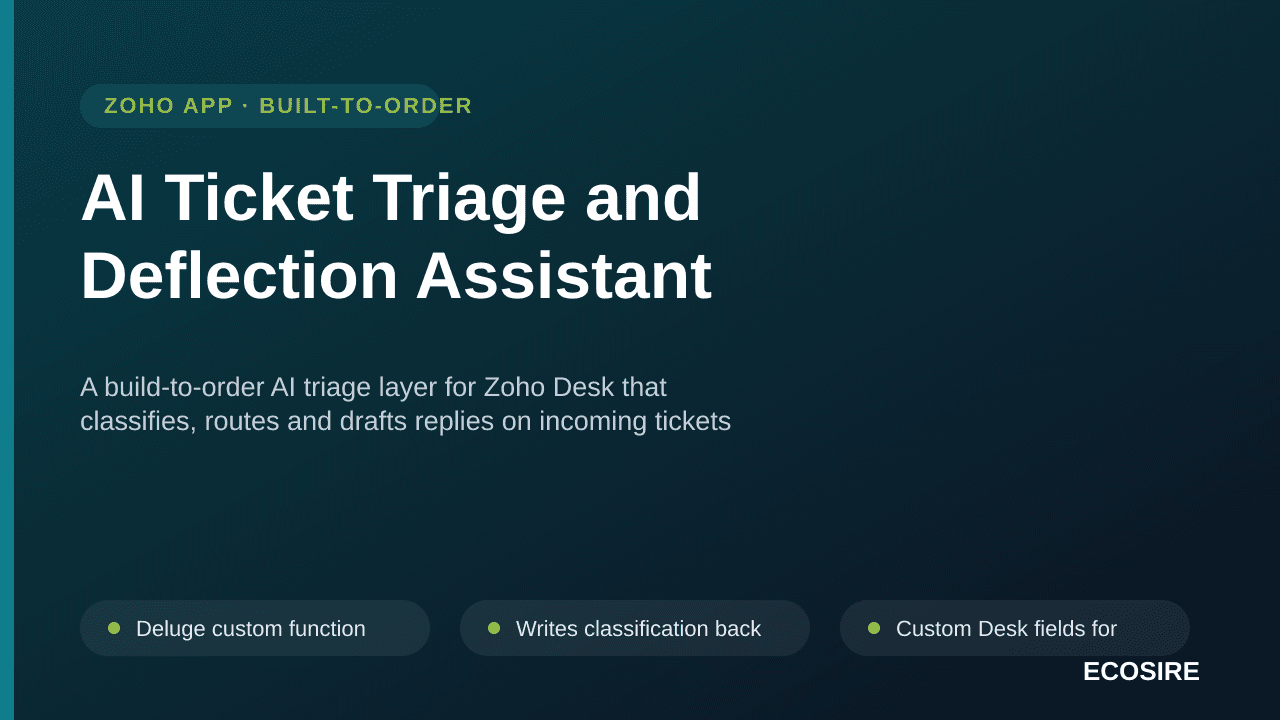AI Ticket Triage and Deflection Assistant