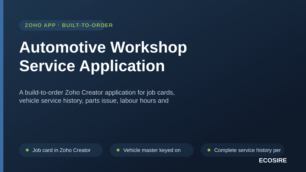 Automotive Workshop Service Application