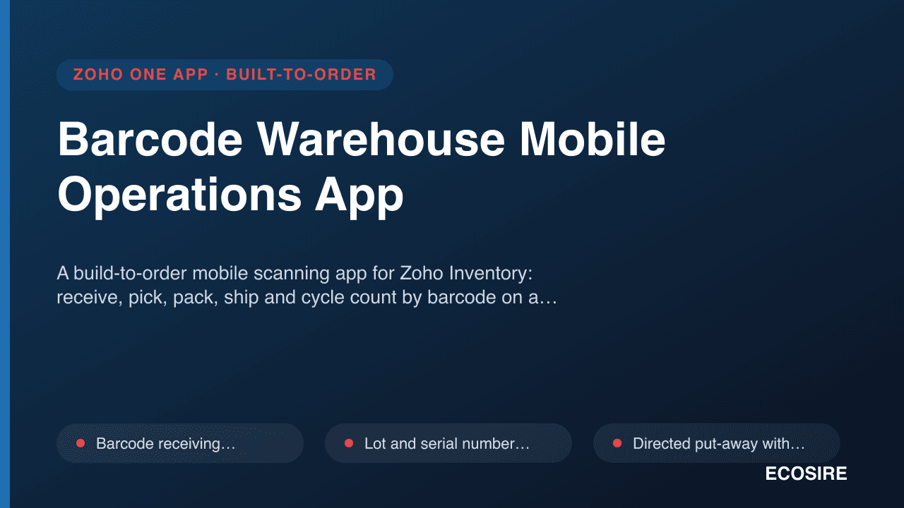 Barcode Warehouse Mobile Operations App