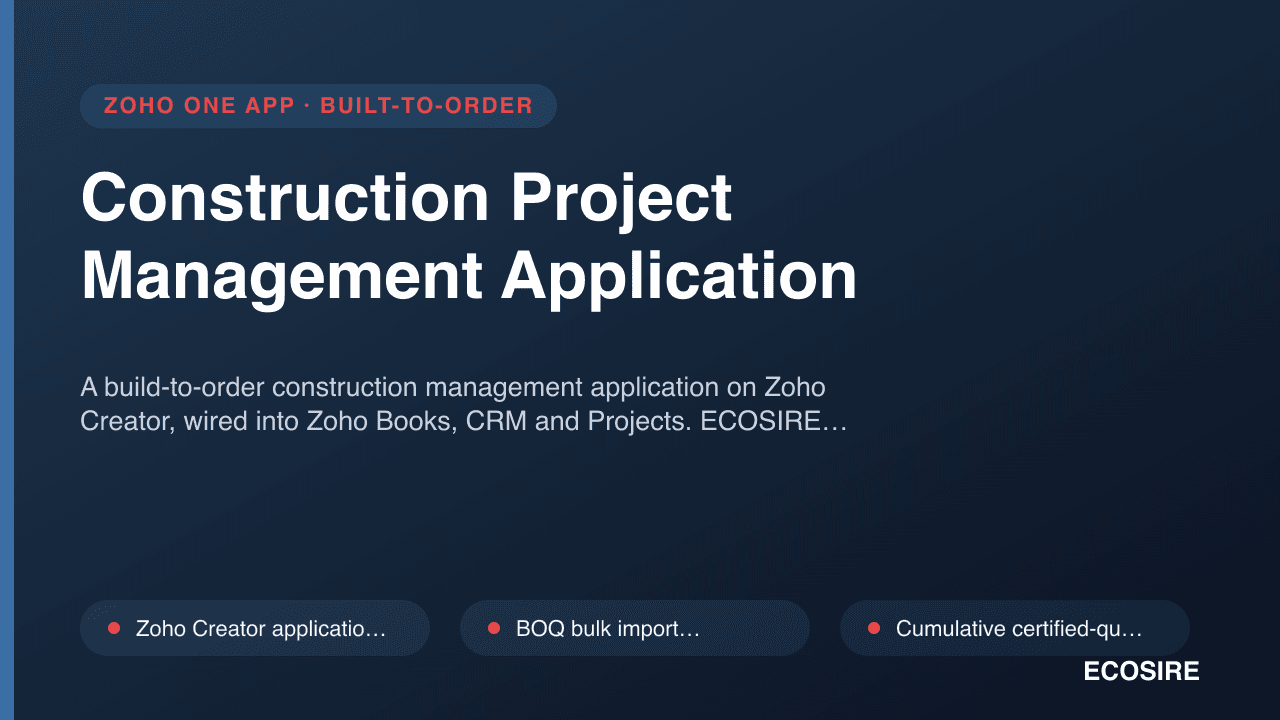 Construction Project Management Application