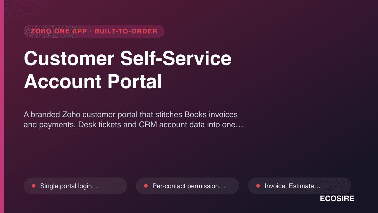 Customer Self-Service Account Portal