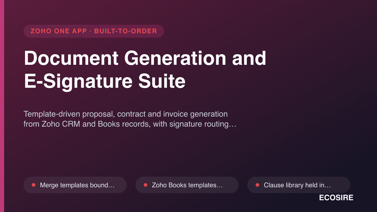 Document Generation and E-Signature Suite