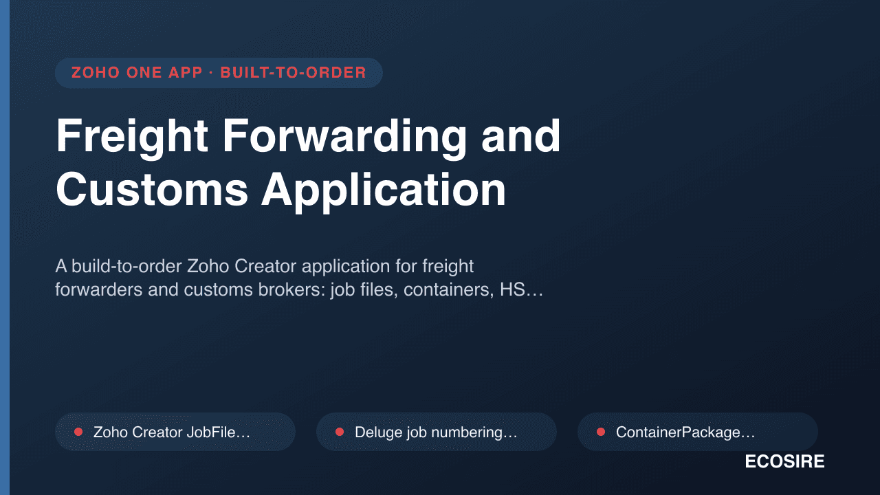 Freight Forwarding and Customs Application