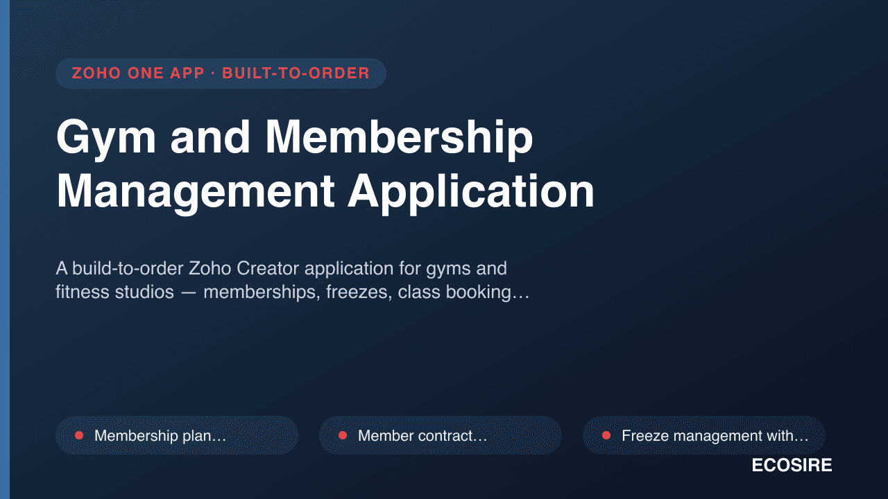 Gym and Membership Management Application