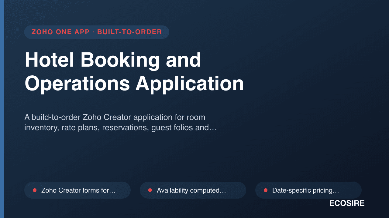 Hotel Booking and Operations Application