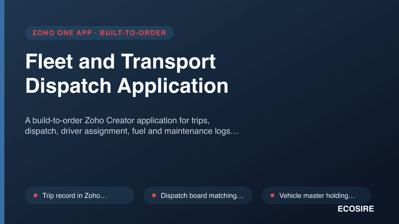 Fleet and Transport Dispatch Application