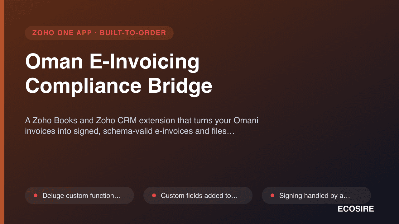 Oman E-Invoicing Compliance Bridge