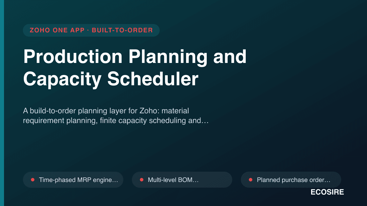 Production Planning and Capacity Scheduler