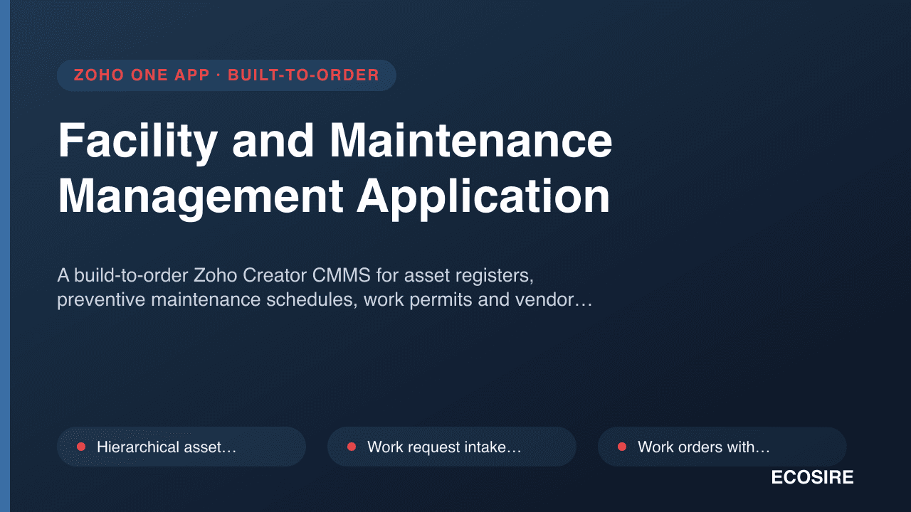 Facility and Maintenance Management Application