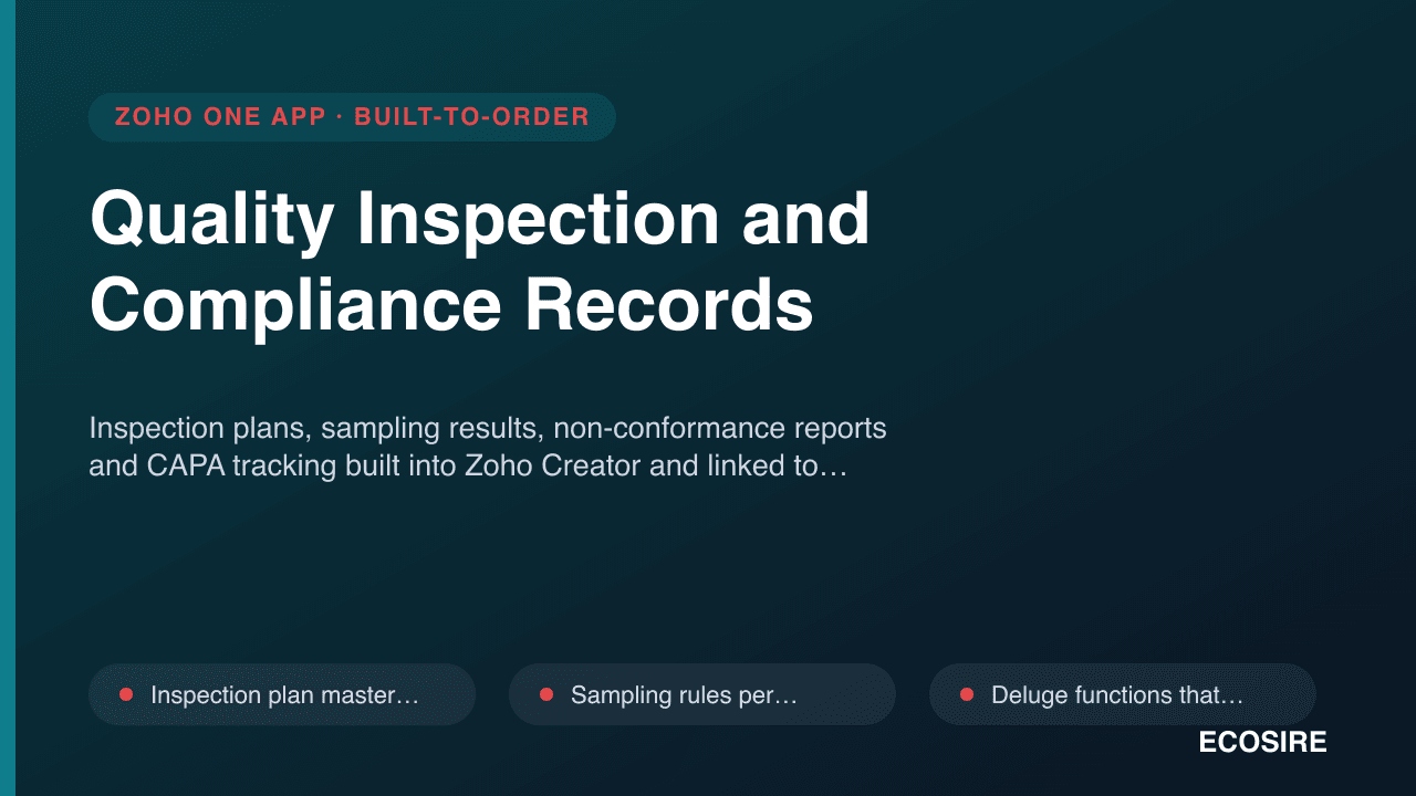 Quality Inspection and Compliance Records