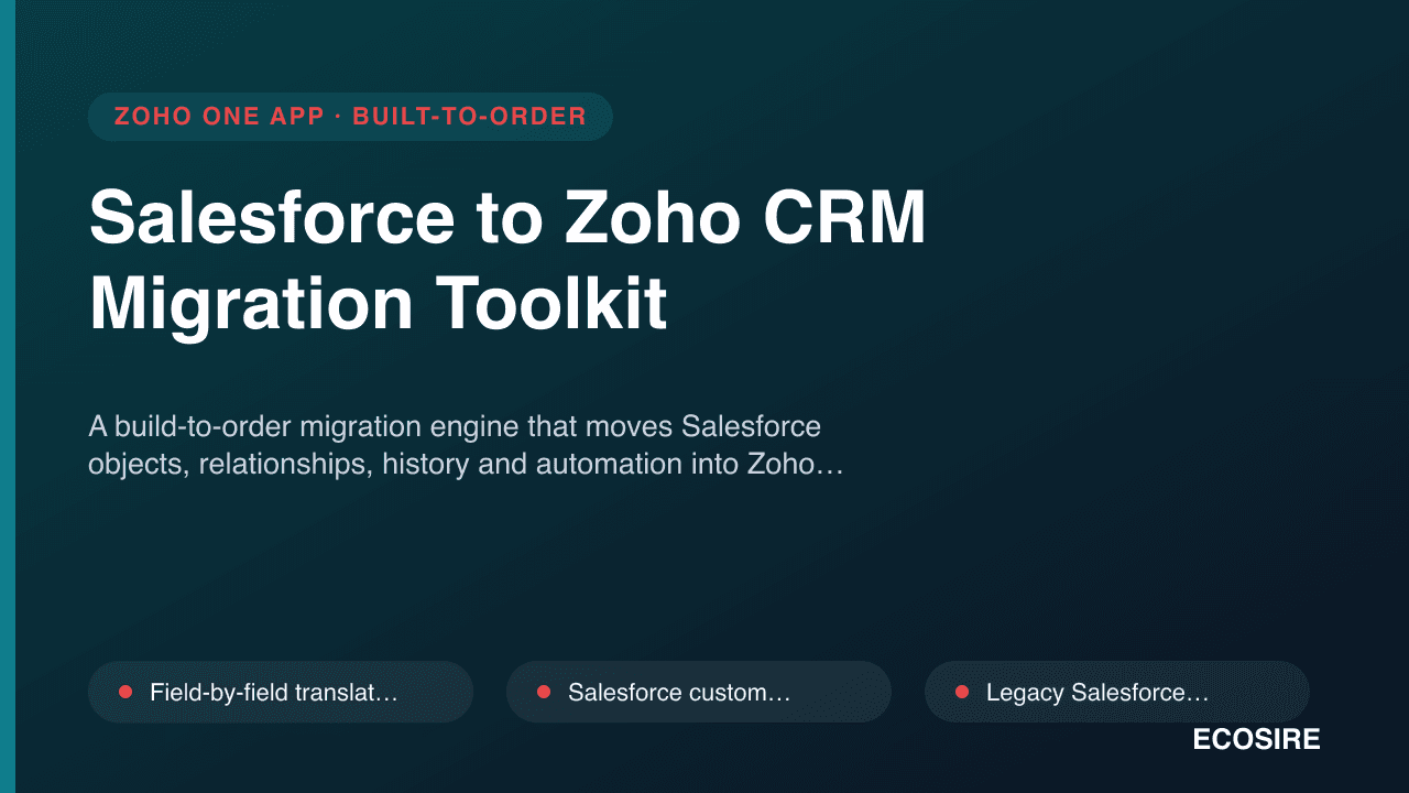 Salesforce to Zoho CRM Migration Toolkit