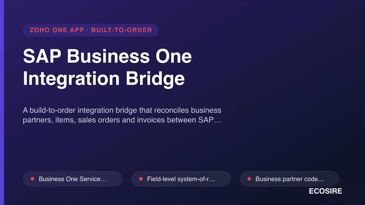 SAP Business One Integration Bridge