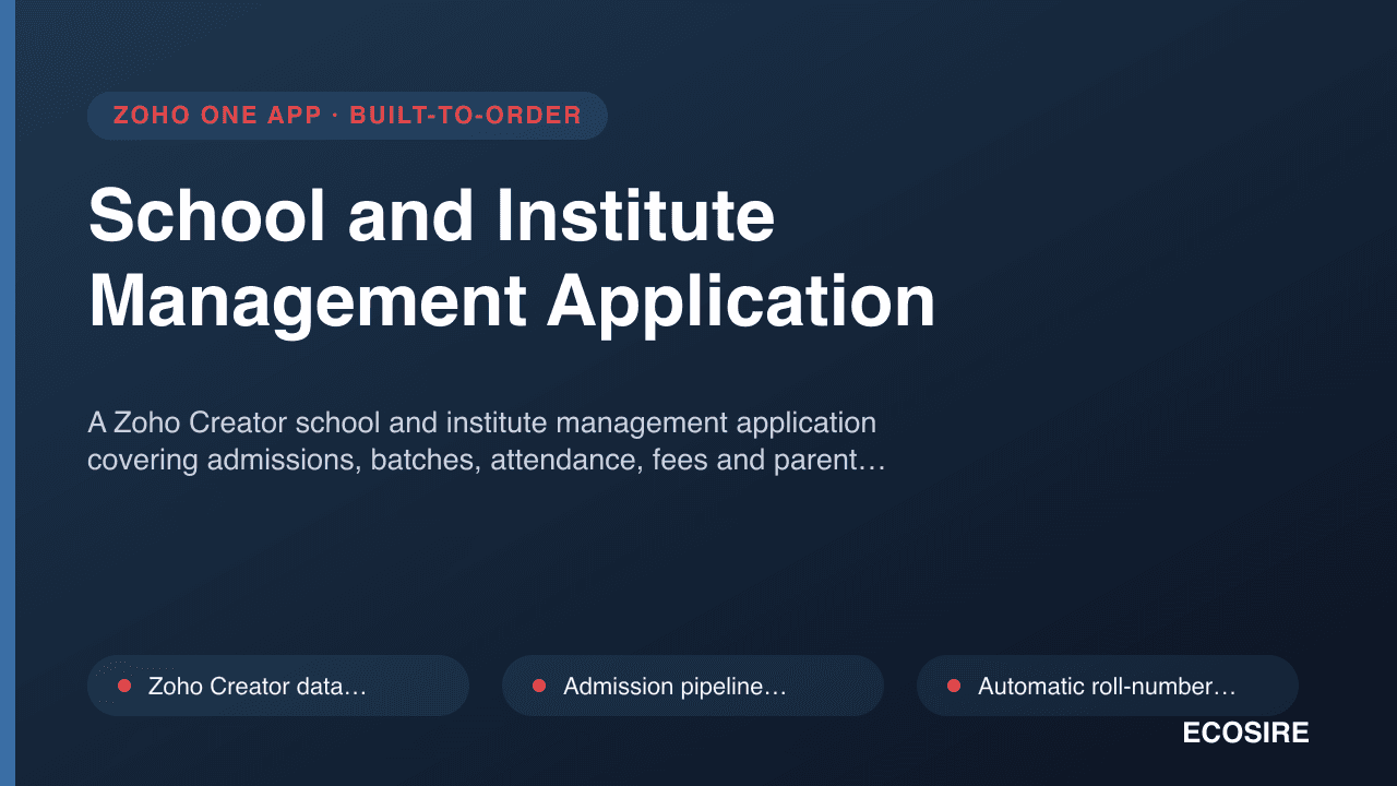 School and Institute Management Application