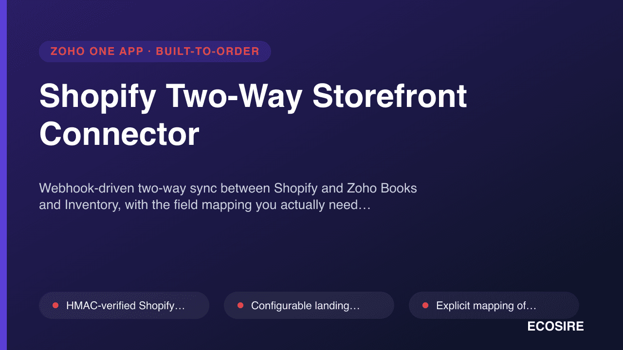 Shopify Two-Way Storefront Connector