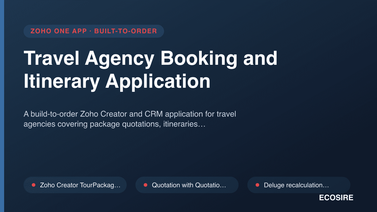 Travel Agency Booking and Itinerary Application