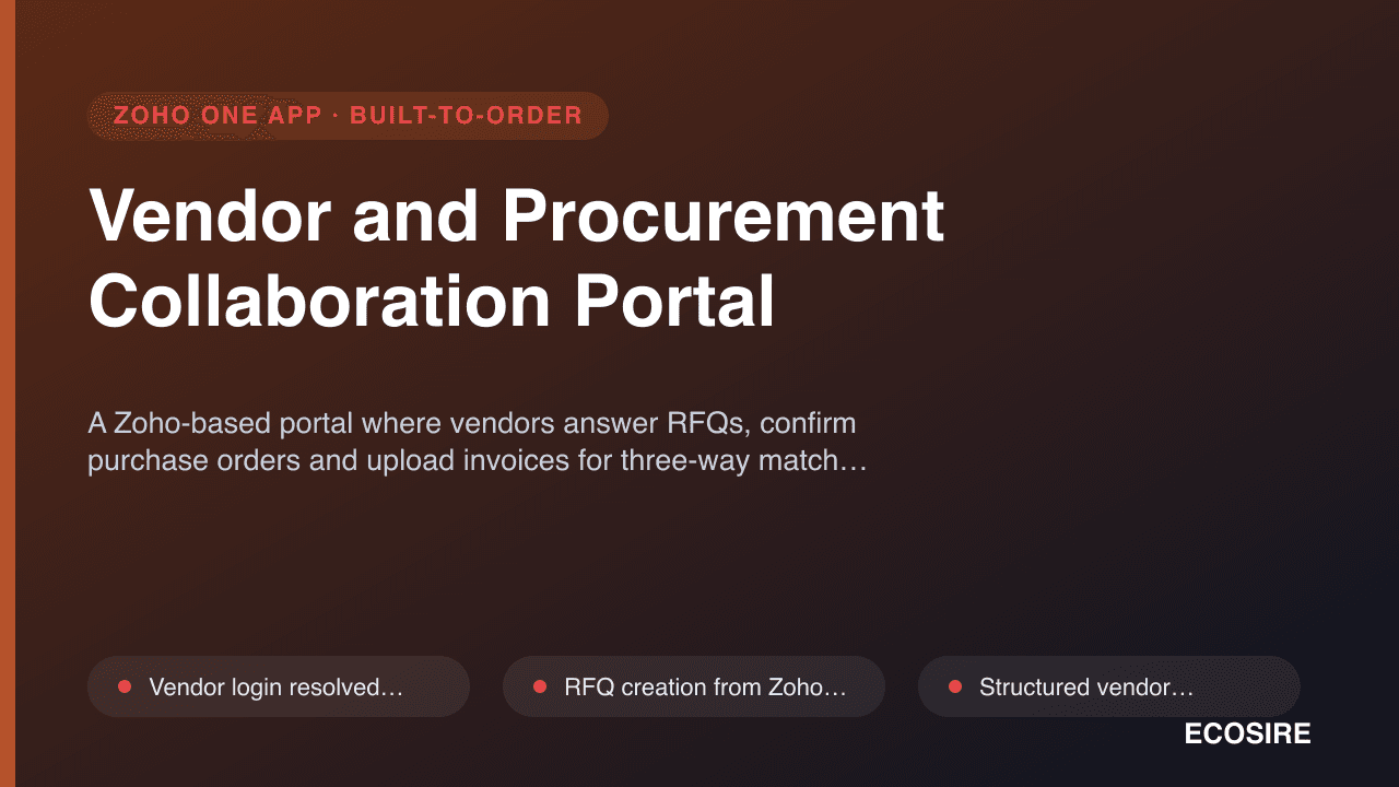 Vendor and Procurement Collaboration Portal