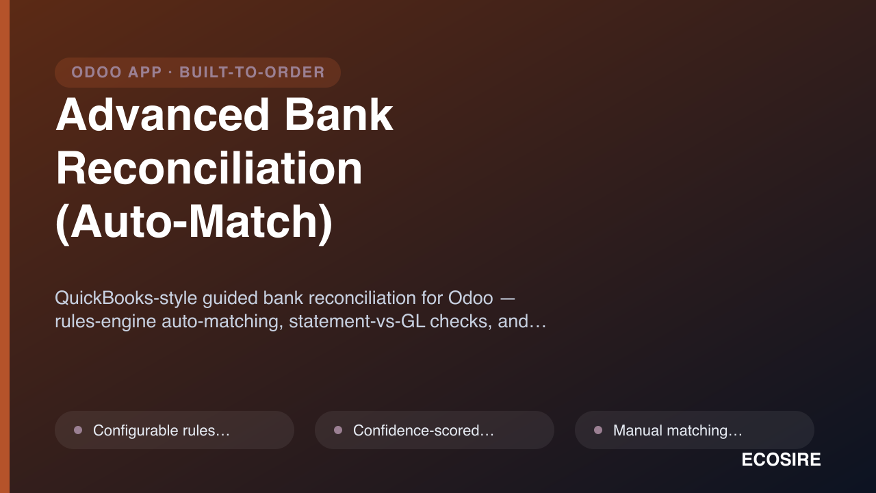 Advanced Bank Reconciliation (Auto-Match) — SaaS Tools Module for Odoo