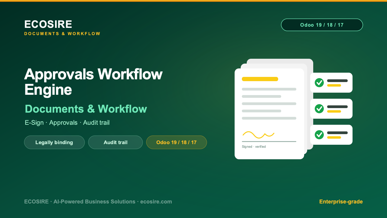 Approvals & Workflow Engine — Module for Odoo