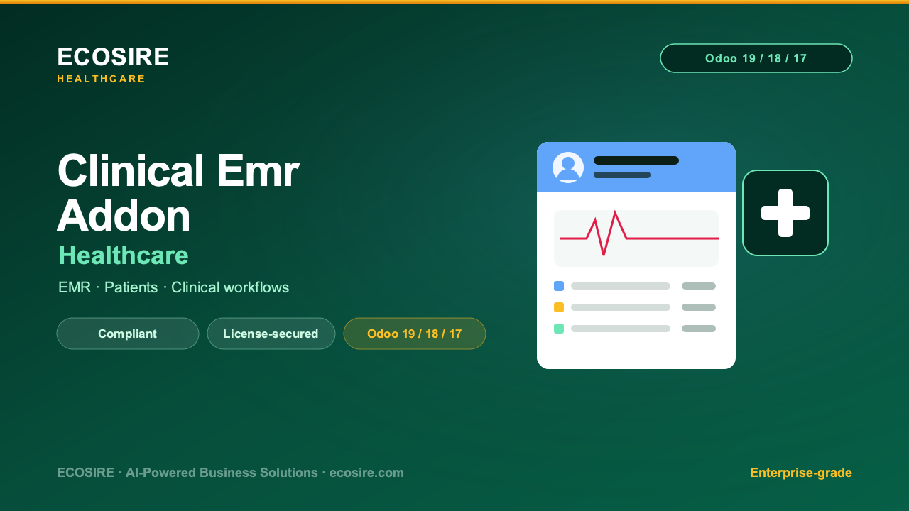 Clinical EMR Add-on — Module for Odoo
