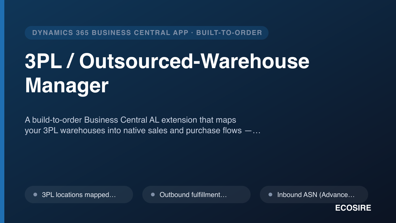 3PL / Outsourced-Warehouse Manager — Multichannel & PIM Tools Module ...