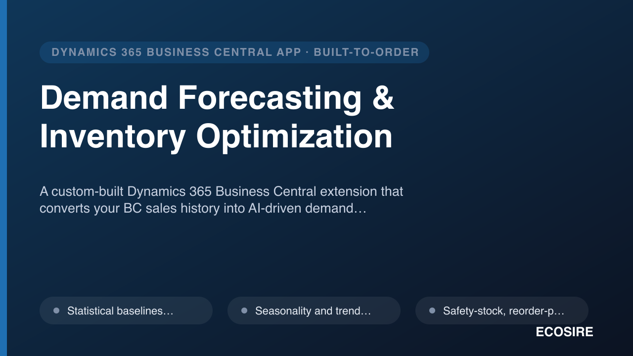 Dynamics Forecasting Module Demand Forecasting & Inventory Optimization — Multichannel & PIM Tools ...
