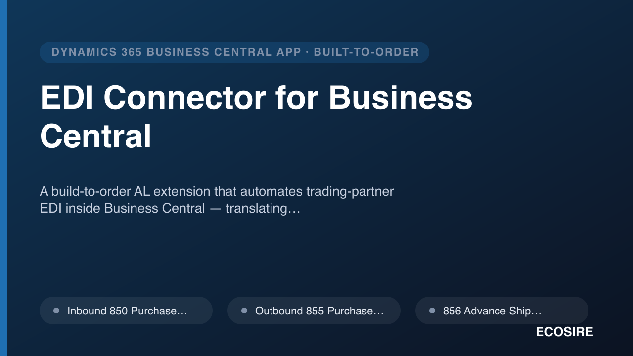 EDI Connector for Business Central — Multichannel & PIM Tools Module ...