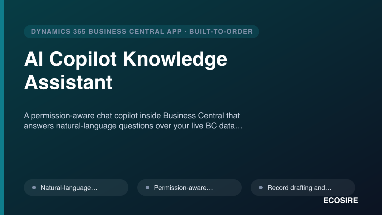 AI Copilot Knowledge Assistant — SaaS Tools Module for Dynamics 365 ...