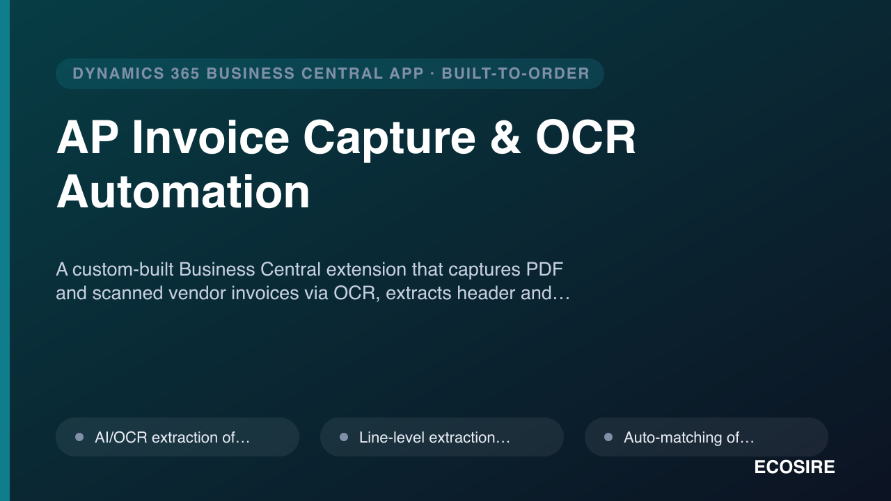 AP Invoice Capture & OCR Automation — SaaS Tools Module for Dynamics ...