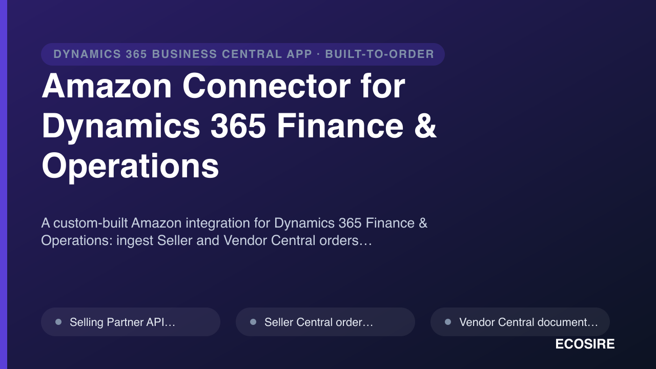 Amazon Connector for Dynamics 365 Finance & Operations — Multichannel ...