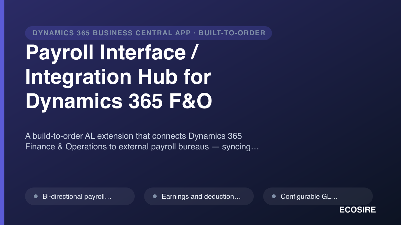Mip Payroll Interface Payroll Interface / Integration Hub for Dynamics 365 F&O — SaaS Tools ...