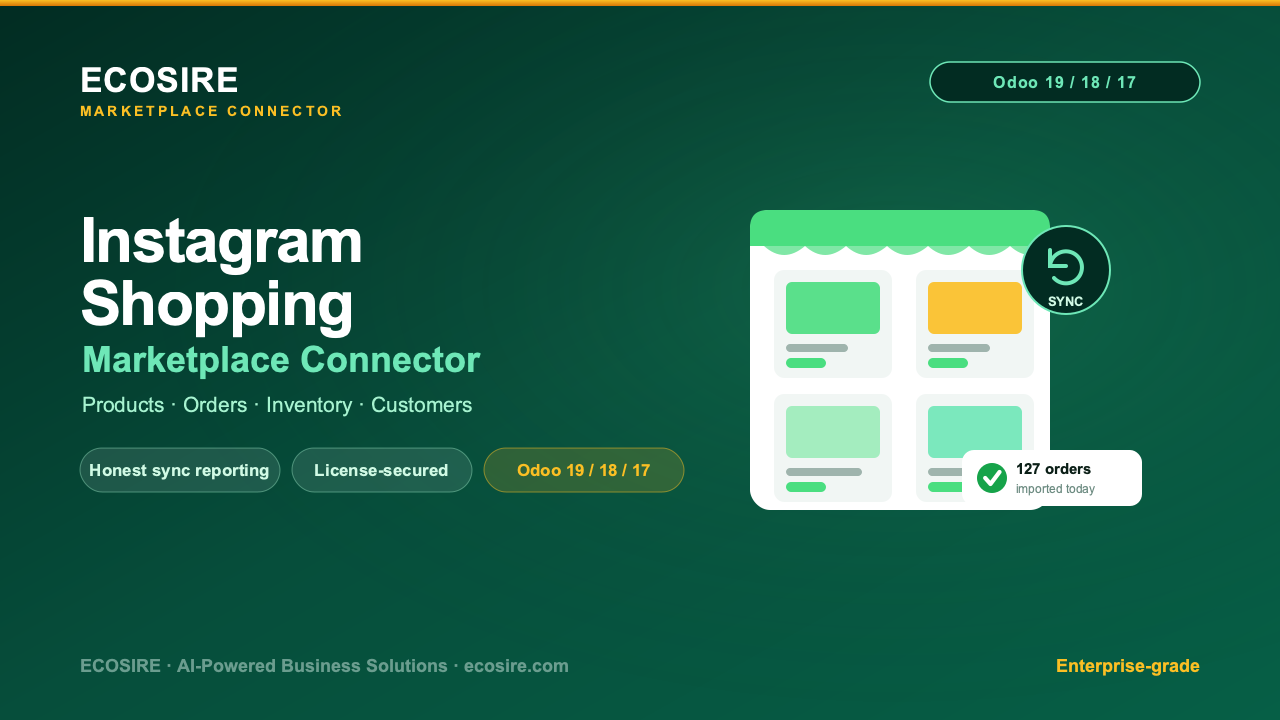 Instagram Shopping Store Management — Social Commerce Module for Odoo