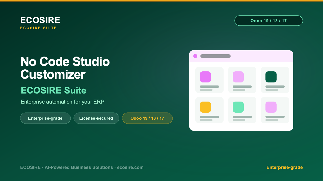 No-Code Studio Customizer — Module for Odoo