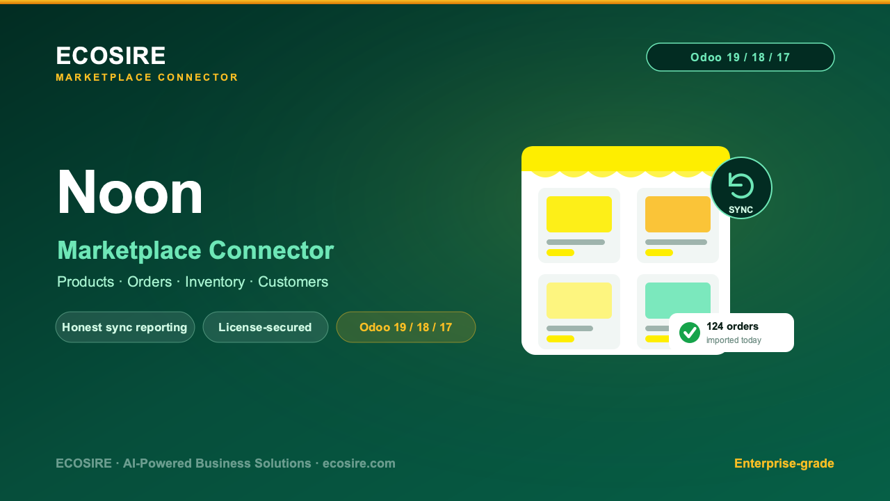Noon Store Management — Odoo Modules for Odoo