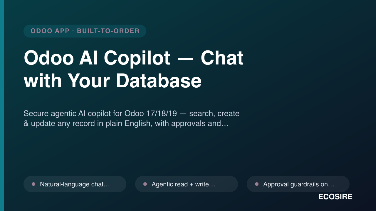 Odoo AI Copilot — Chat with Your Database — SaaS Tools Module for Odoo