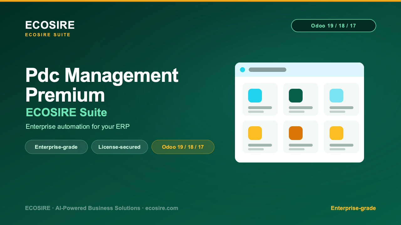 PDC Management (Post-Dated Cheques) — Module for Odoo