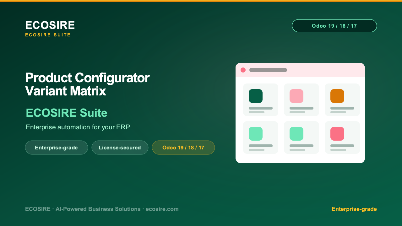 Product Configurator & Variant Matrix — Module for Odoo